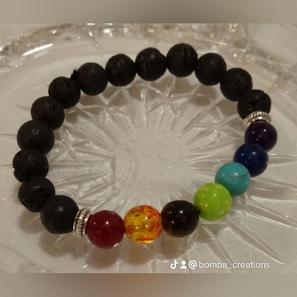 BOHO 7 Chakra Bead Intensely Colored Healing Bracelet - Picture 1 of 2